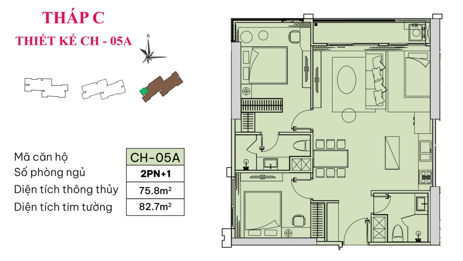 CH-05A | 2PN+1 | 75,8m²